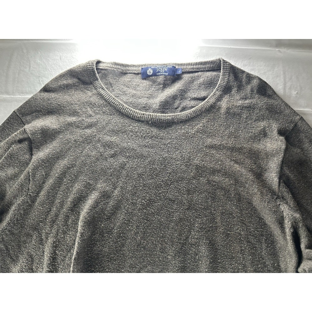 J Crew Cashmere Blend Sweater Mens Large Gray Crewneck Pullover - Picture 10 of 13